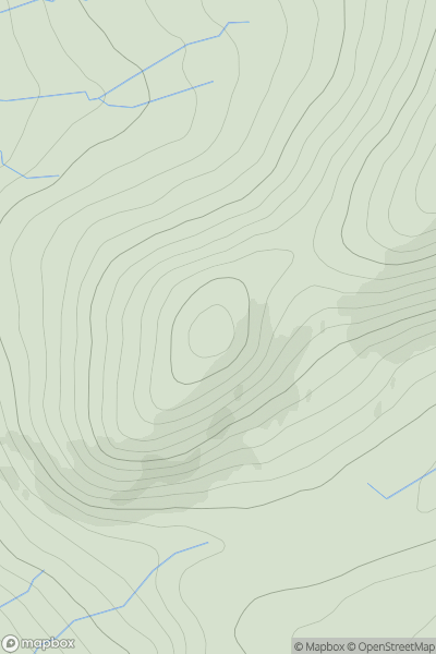 Thumbnail image for Creag Odhar [Loch Rannoch to Glen Lyon] showing contour plot for surrounding peak